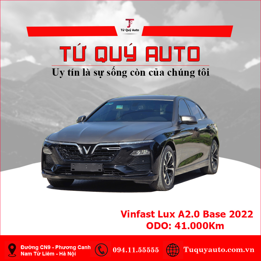 Xe VinFast Lux A 2.0 Tiêu chuẩn 2022 - Đen