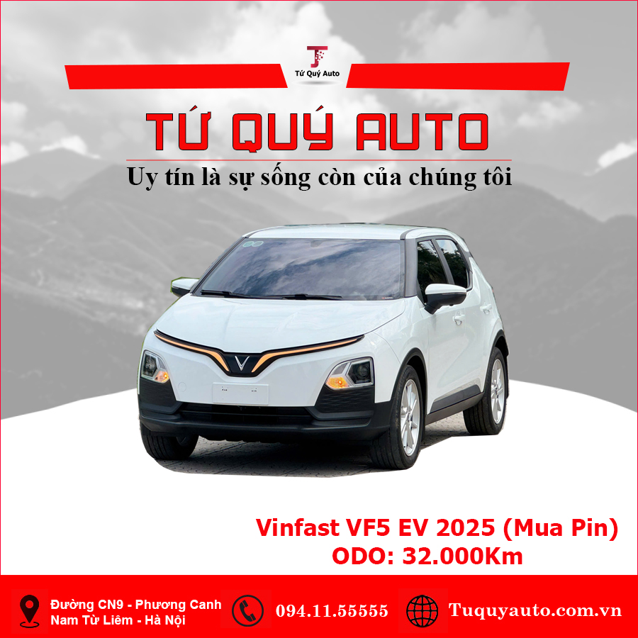 Xe VinFast VF5 Plus 2025 - Trắng