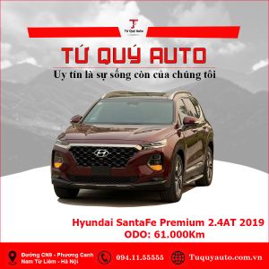 Xe Hyundai SantaFe Premium 2.4L HTRAC 2019 - Đỏ