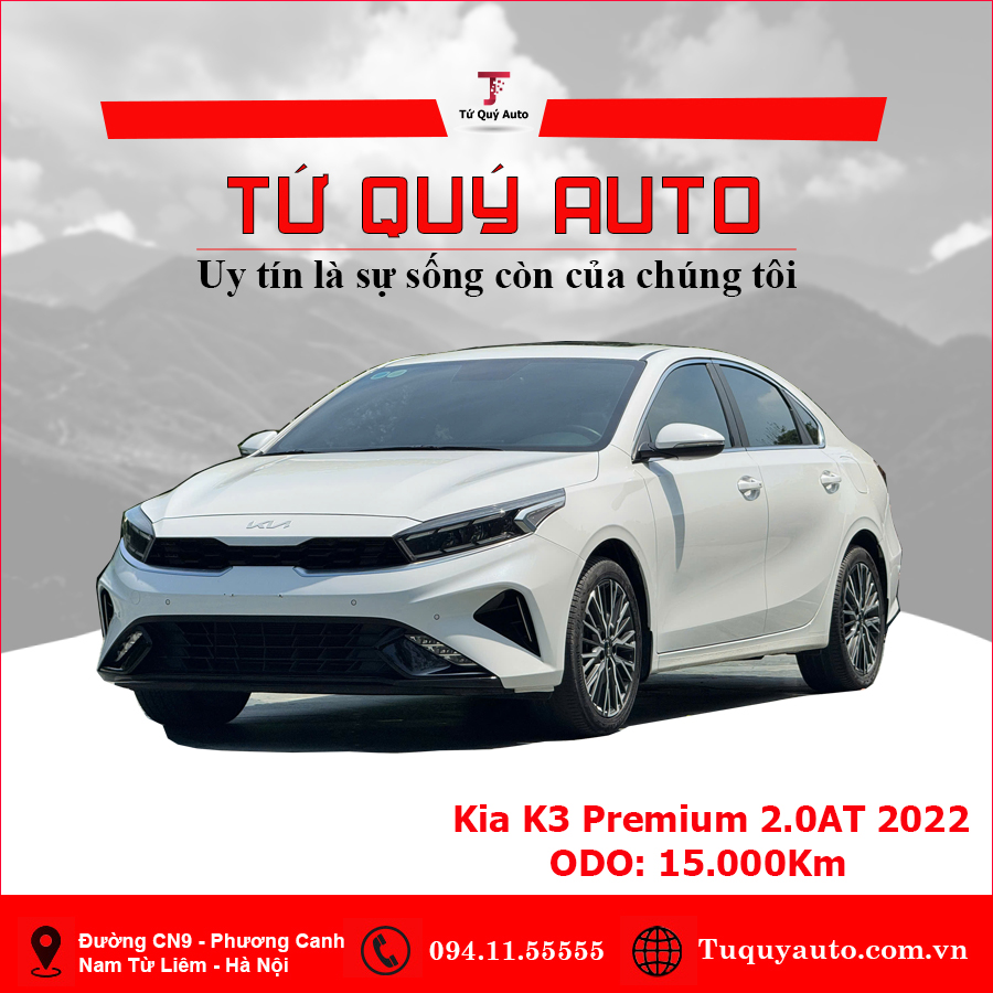Xe Kia K3 Premium 2.0 AT 2022 - Trắng