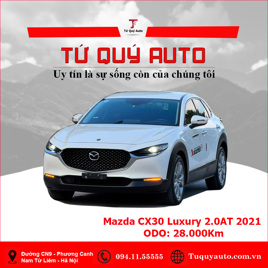 Xe Mazda CX 30 Luxury 2.0 AT 2021 - Trắng
