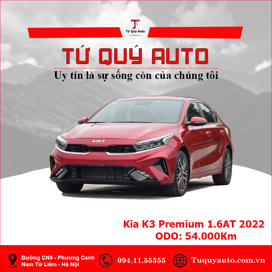 Xe Kia K3 Premium 1.6 AT 2022 - Đỏ