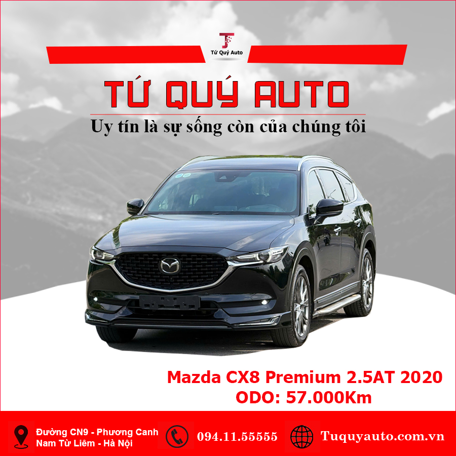 Xe Mazda CX8 Premium 2.5AT 2020 - Đen