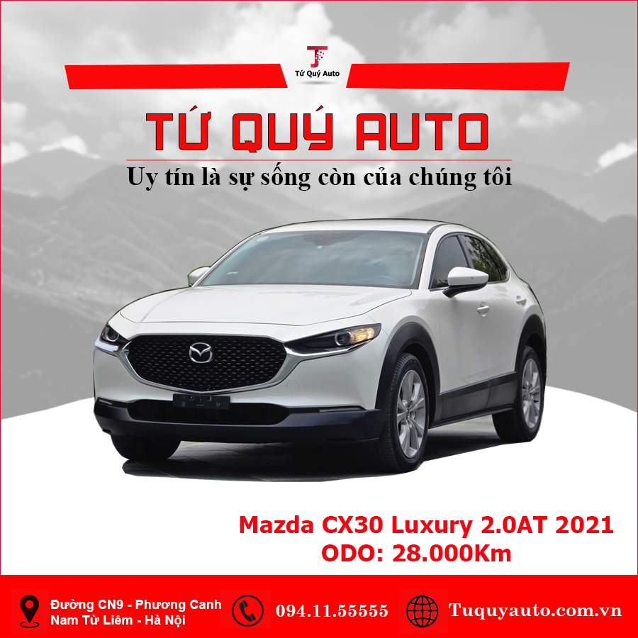 Xe Mazda CX 30 Luxury 2.0 AT 2021 - Trắng