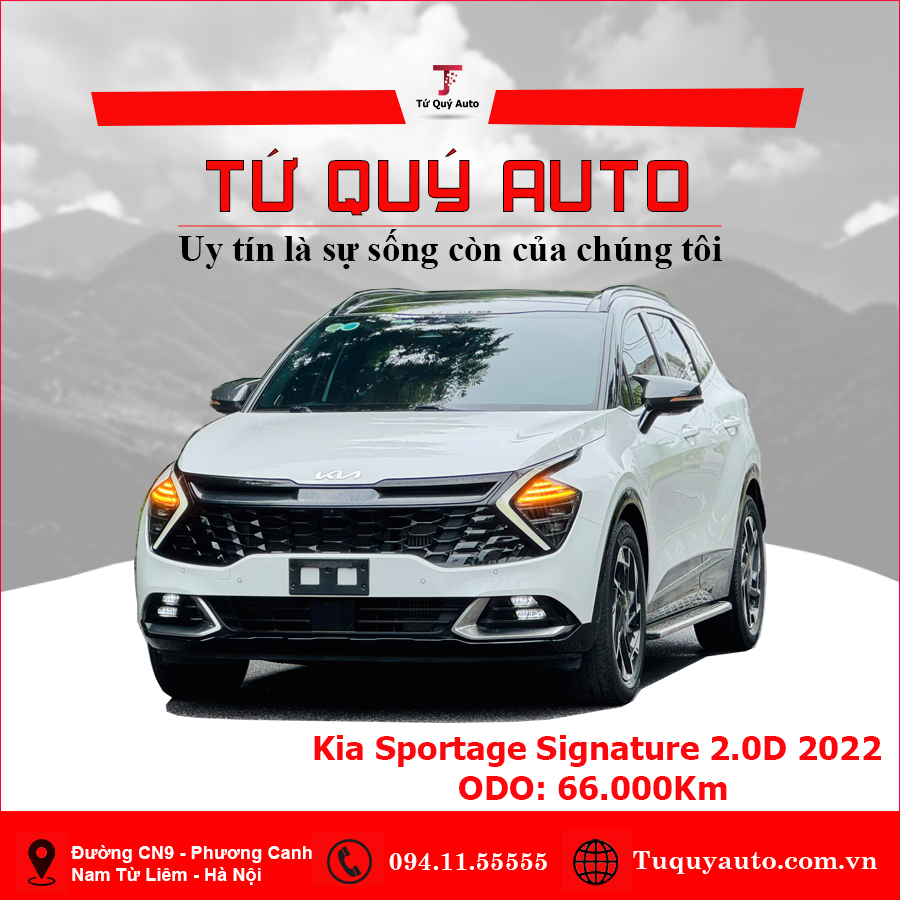 Xe Kia Sportage Signature 2.0D 2022 - Trắng
