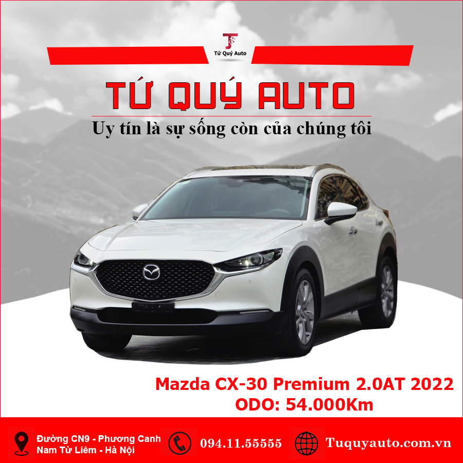 Xe Mazda CX 30 Premium 2.0 AT 2022 - Trắng