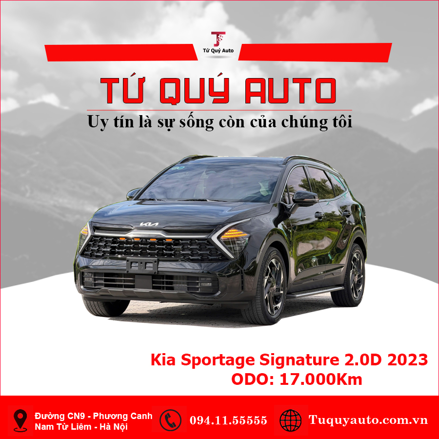 Xe Kia Sportage Signature X-Line 2.0D 2023 - Đen