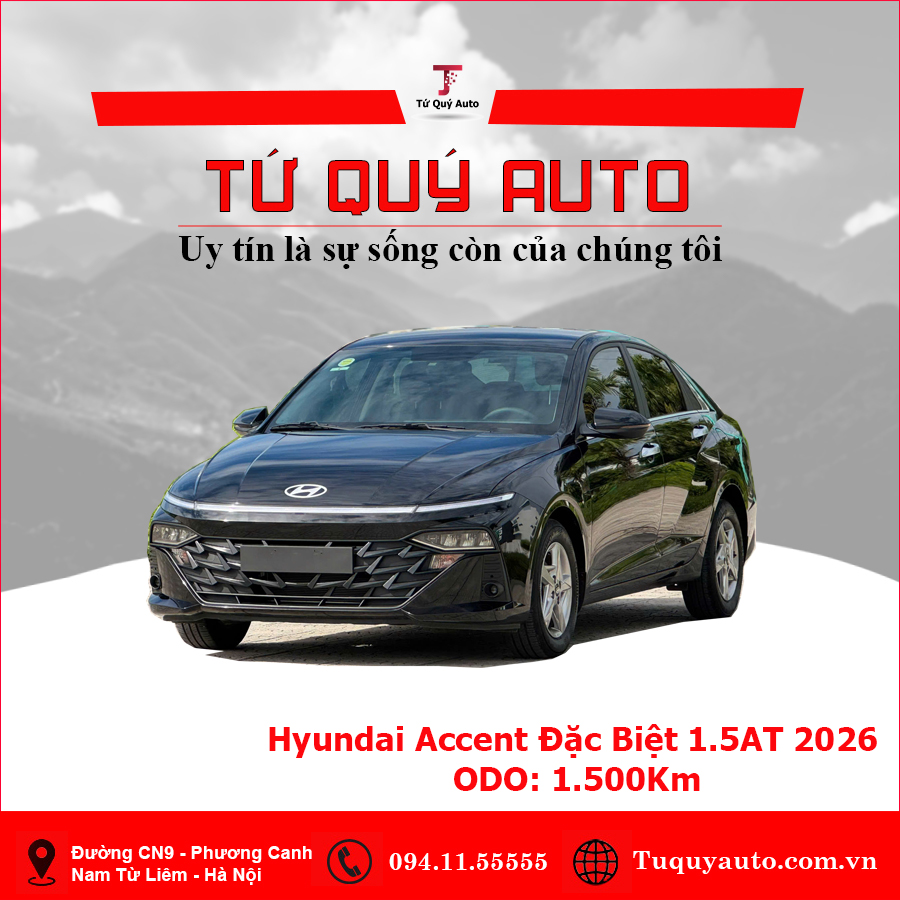 Xe Hyundai Accent Đặc Biệt 1.5 AT 2026 - Đen