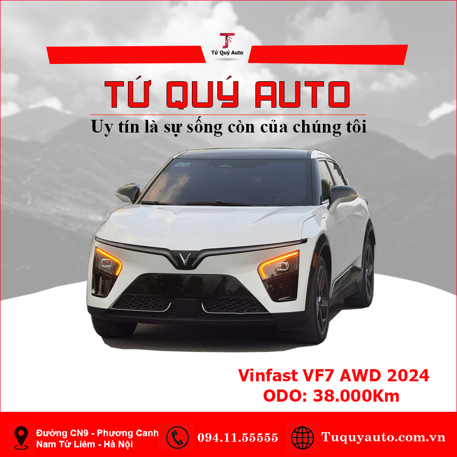 Xe VinFast VF7 Plus AWD 2024 - Trắng