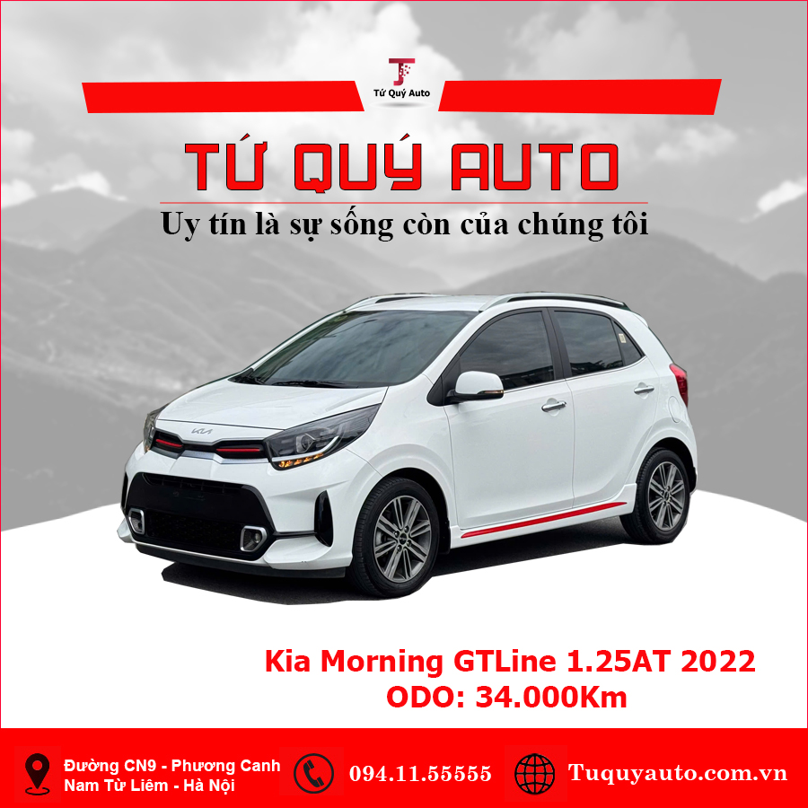 Xe Kia Morning GT-Line 2022 - Trắng