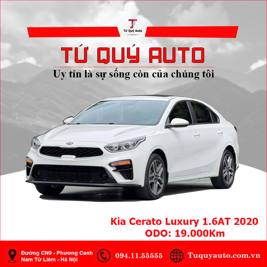 Xe Kia Cerato 1.6 AT Luxury 2020 - Trắng