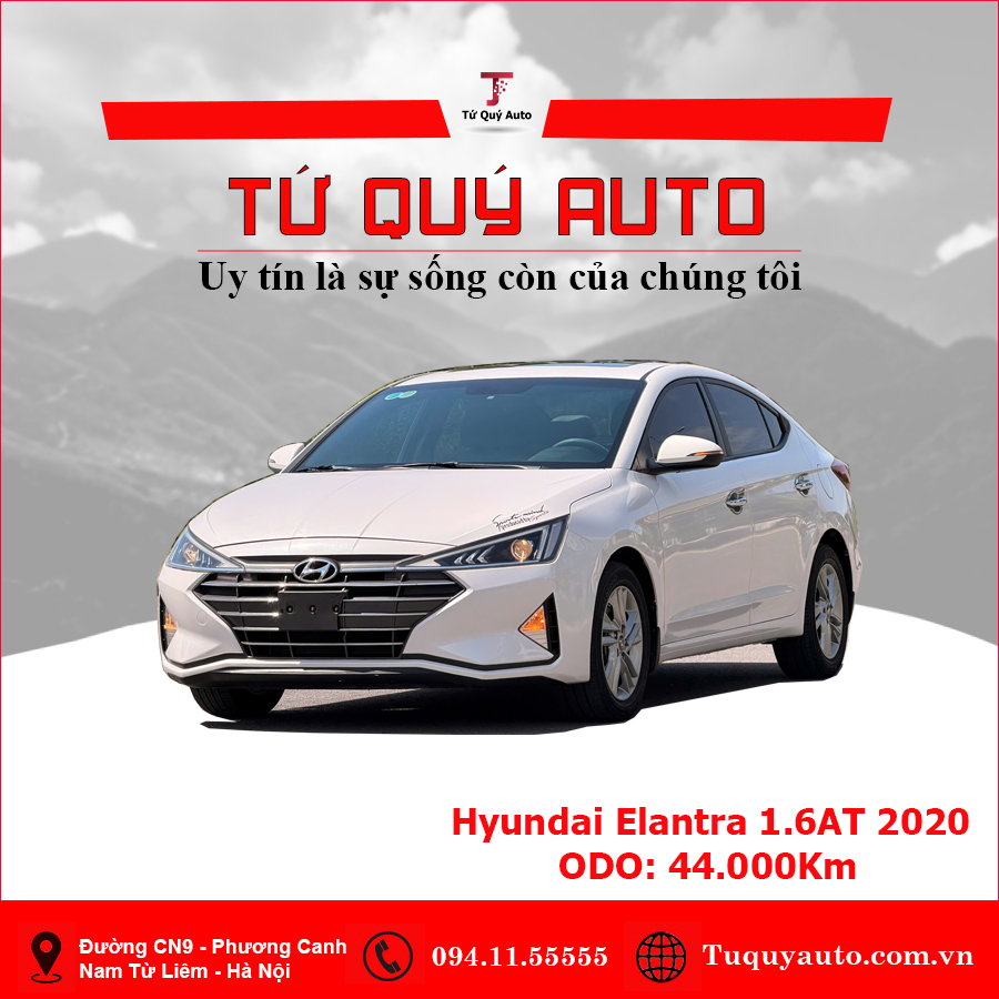 Xe Hyundai Elantra 1.6 AT 2020 - Trắng
