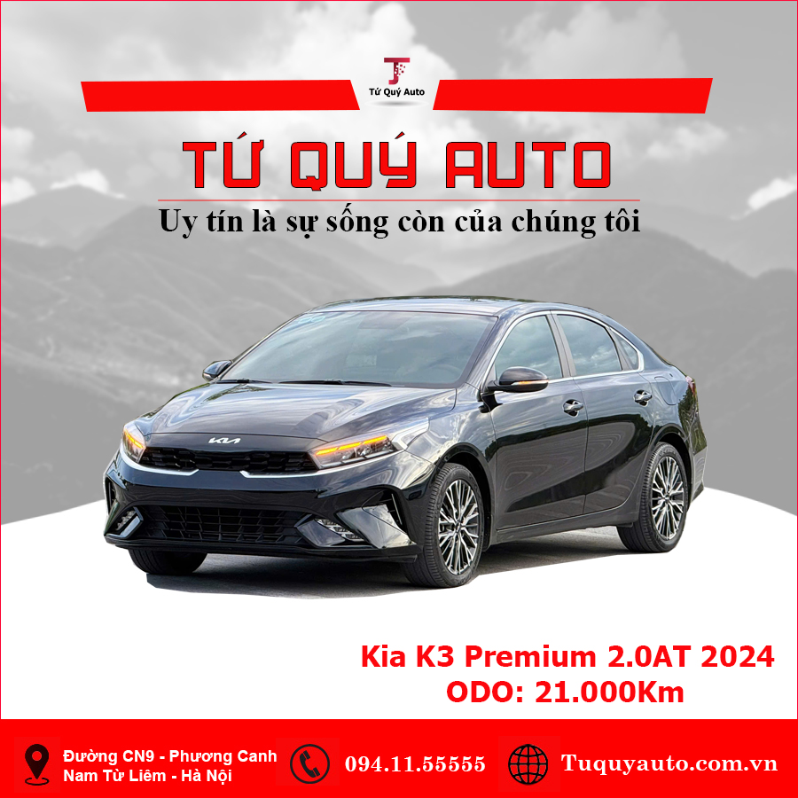 Xe Kia K3 Premium 2.0 AT 2024 - Đen