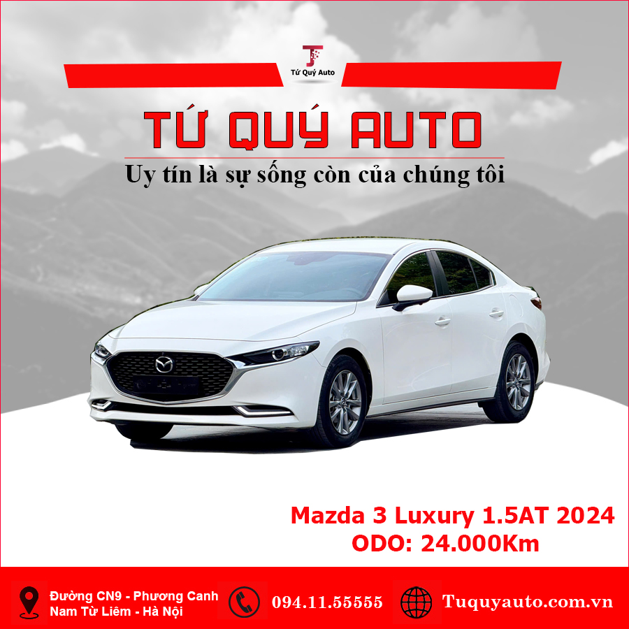 Xe Mazda 3 1.5L Luxury 2024 - Trắng