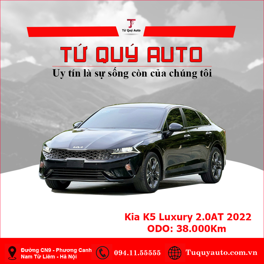 Xe Kia K5 Luxury 2.0 AT 2022 - Đen