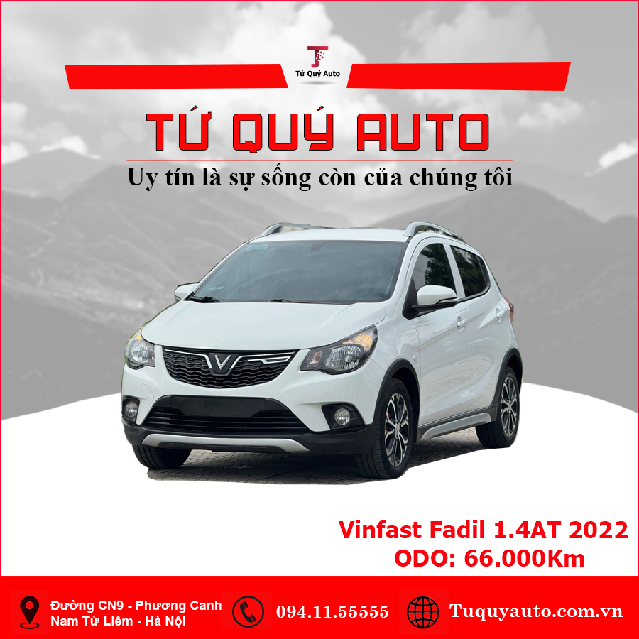 Xe VinFast Fadil Tiêu chuẩn 1.4 AT 2022 - Trắng