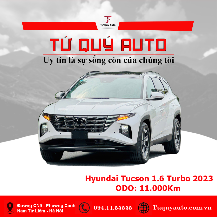 Xe Hyundai Tucson 1.6 AT Turbo HTRAC Đặc biệt 2023 - Trắng