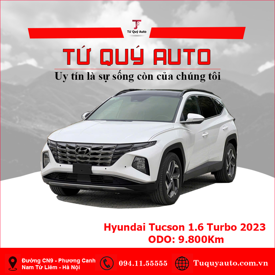 Xe Hyundai Tucson 1.6 AT Turbo HTRAC Đặc biệt 2023 - Trắng