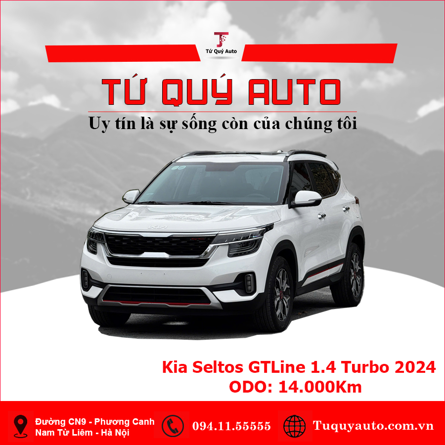 Xe Kia Seltos GT-Line 1.4 AT 2024 - Trắng