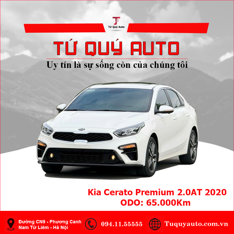 Xe Kia Cerato 2.0 AT Premium 2020 - Trắng