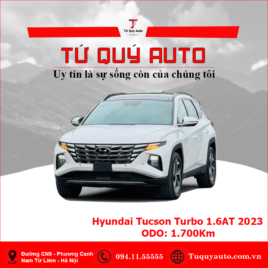 Xe Hyundai Tucson 1.6 AT Turbo HTRAC Đặc biệt 2023 - Trắng