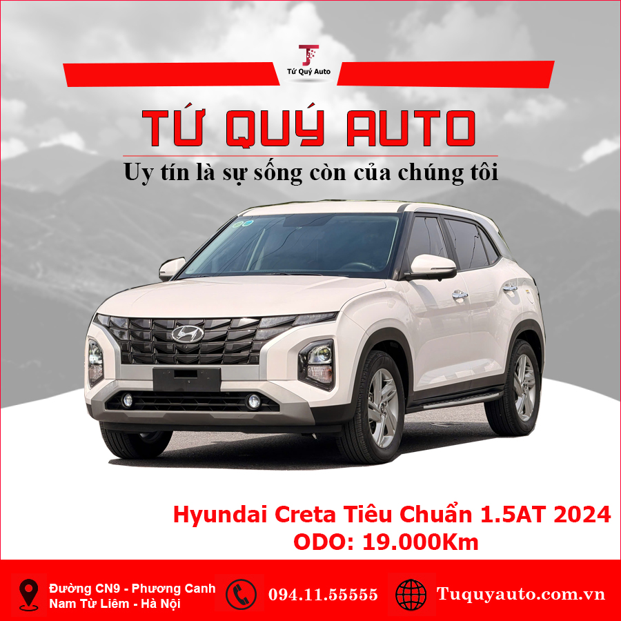 Xe Hyundai Creta Tiêu chuẩn 1.5 AT 2024 - Trắng