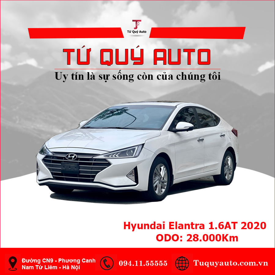 Xe Hyundai Elantra 1.6 AT 2020 - Trắng