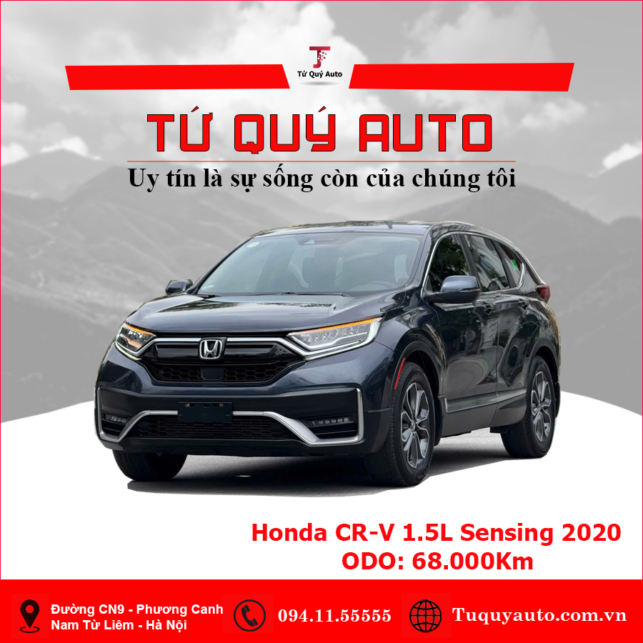Xe Honda CRV 1.5L Sensing 2020 - Xanh Đen