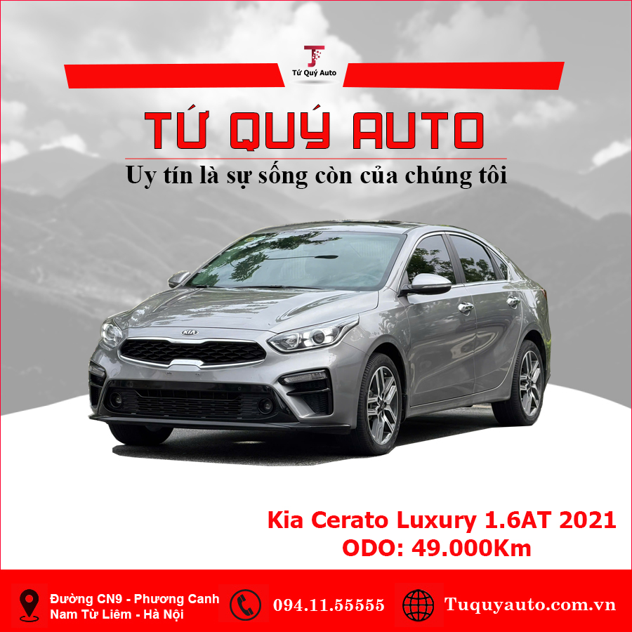 Xe Kia Cerato 1.6 AT Luxury 2021 - Xám