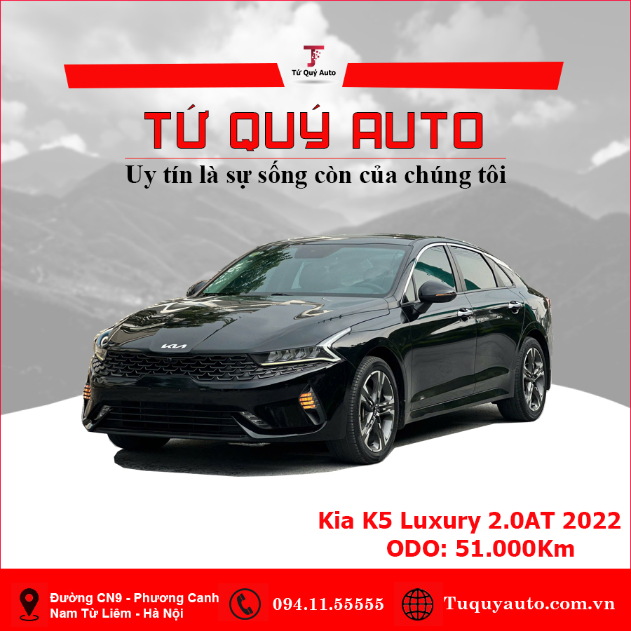 Xe Kia K5 Luxury 2.0 AT 2022 - Đen