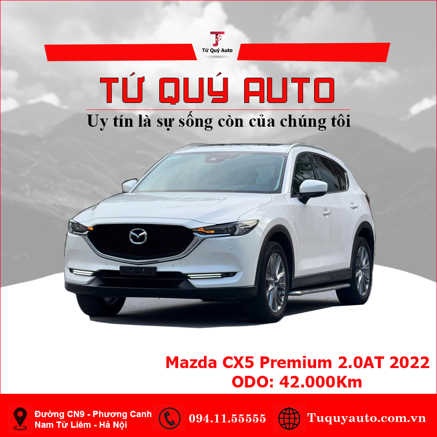 Xe Mazda CX5 Premium 2.0 AT 2022 - Trắng