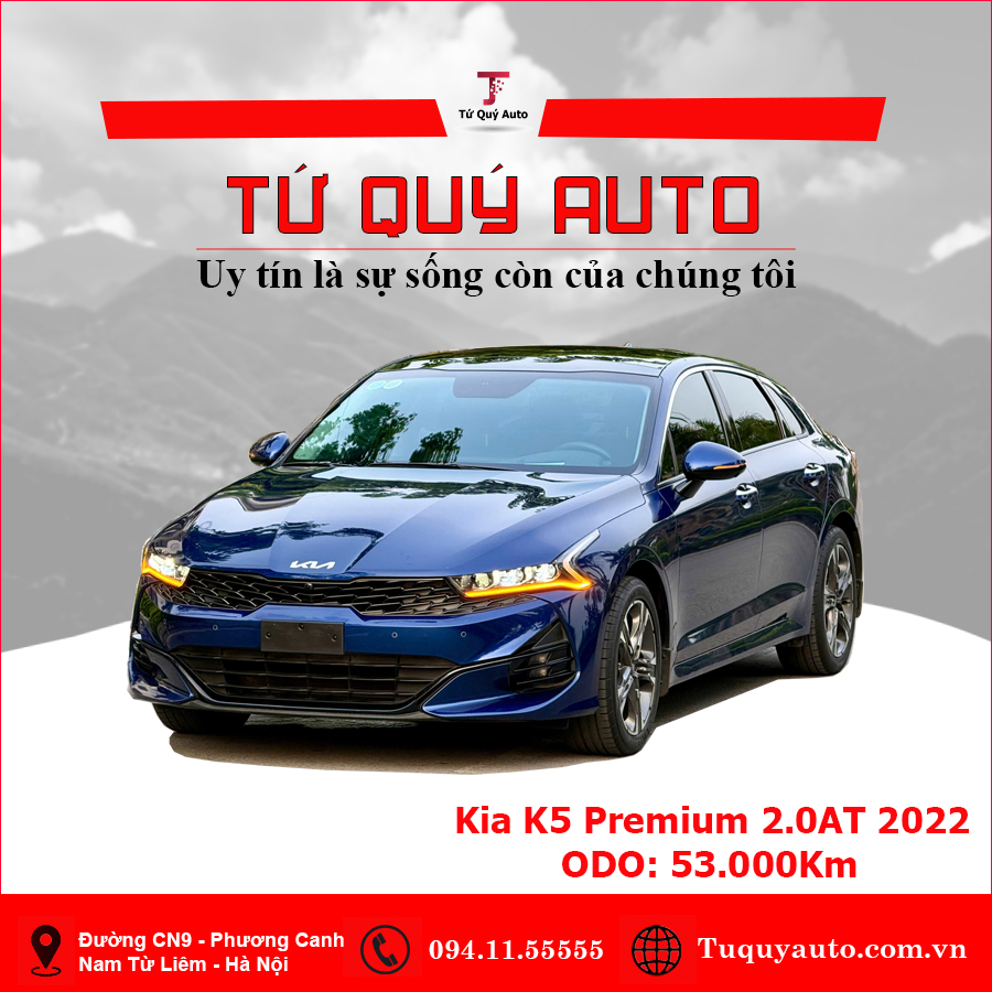 Xe Kia K5 Premium 2.0 AT 2022 - Xanh