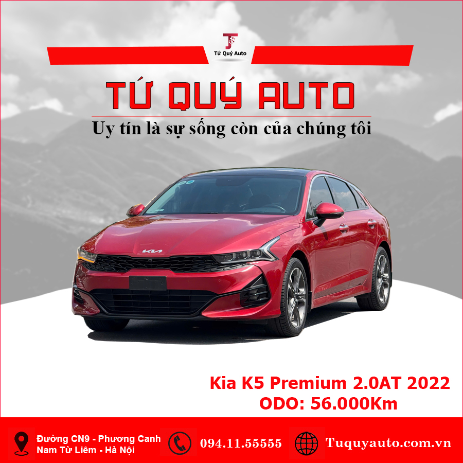 Xe Kia K5 Premium 2.0 AT 2022 - Đỏ