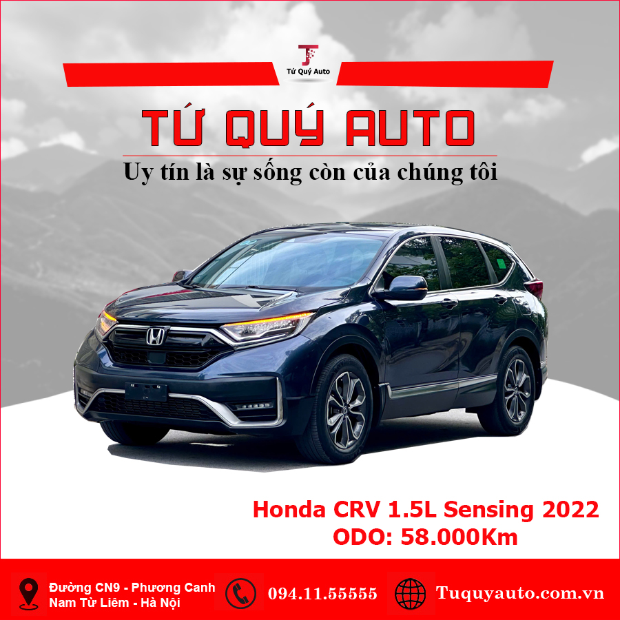 Xe Honda CRV 1.5L 2022 - Xanh Đen
