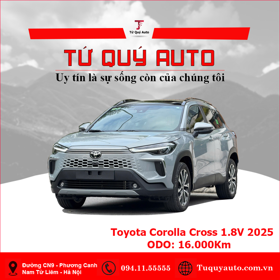 Xe Toyota Corolla Cross 1.8V 2025 - Xám