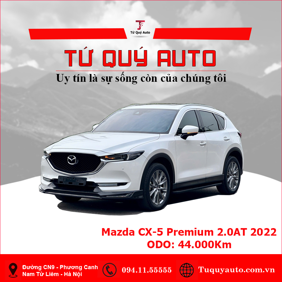 Xe Mazda CX5 Premium 2.0 AT 2022 - Trắng