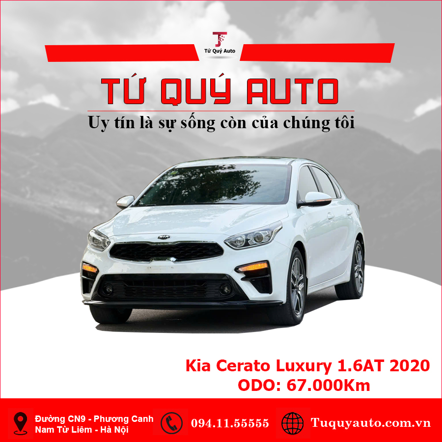 Xe Kia Cerato 1.6 AT Luxury 2020 - Trắng