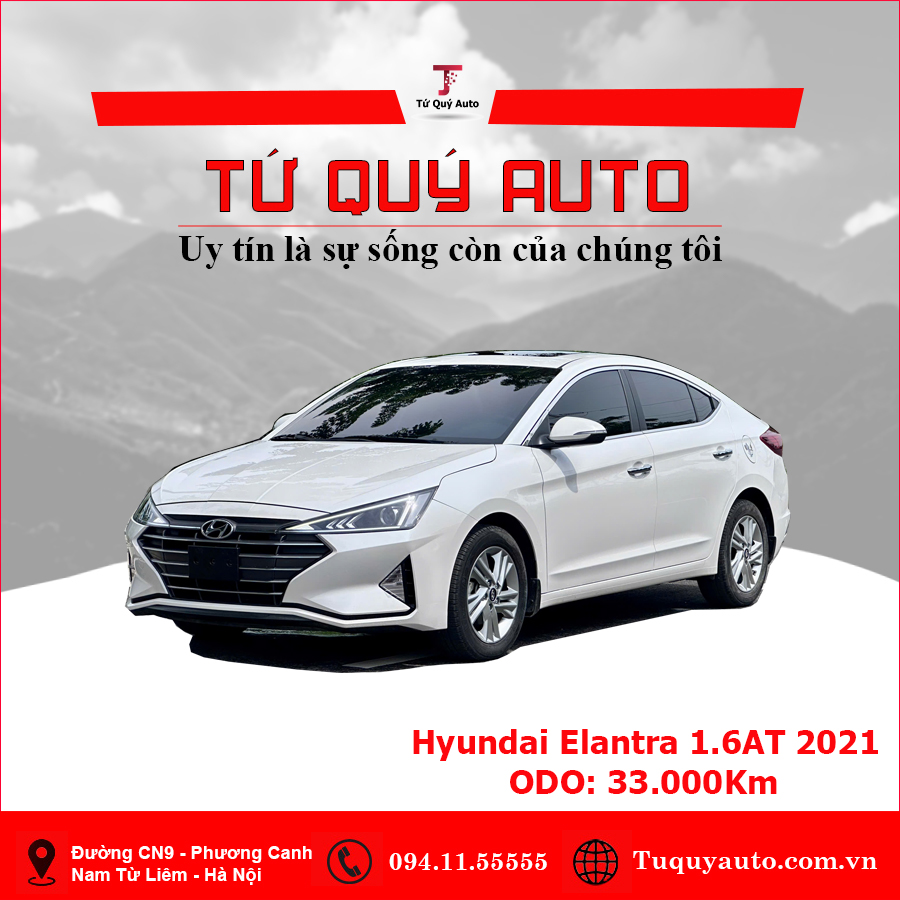 Xe Hyundai Elantra 1.6 AT 2021 - Trắng