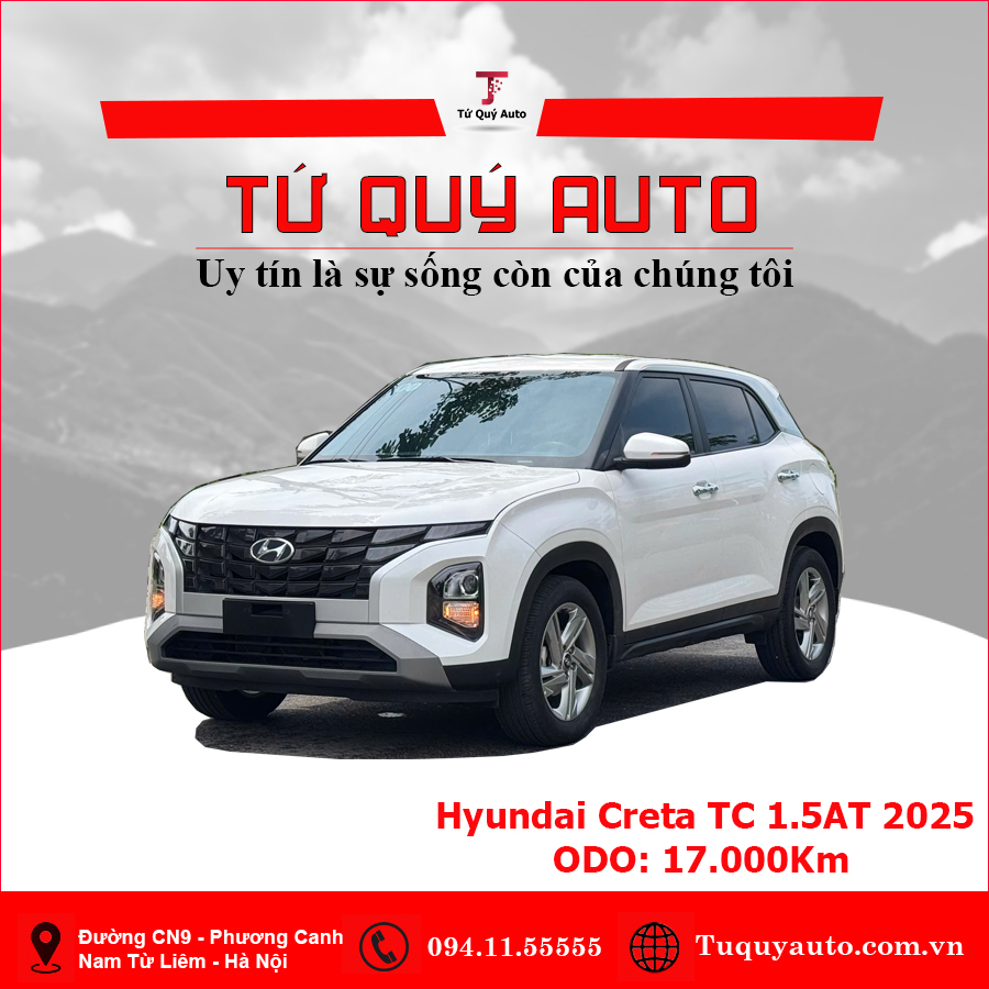 Xe Hyundai Creta Tiêu chuẩn 1.5 AT 2025 - Trắng