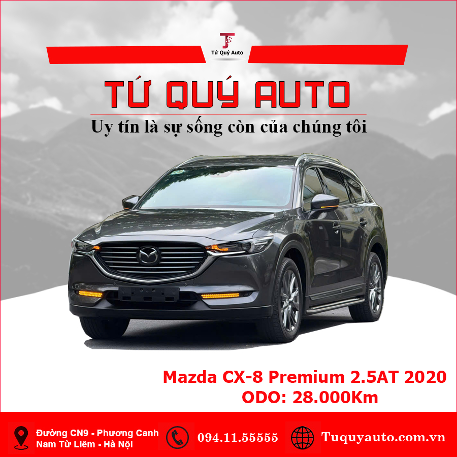 Xe Mazda CX8 Premium 2.5AT 2020 - Xám