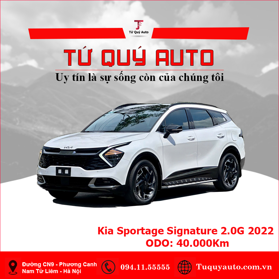 Xe Kia Sportage Signature 2.0G 2022 - Trắng