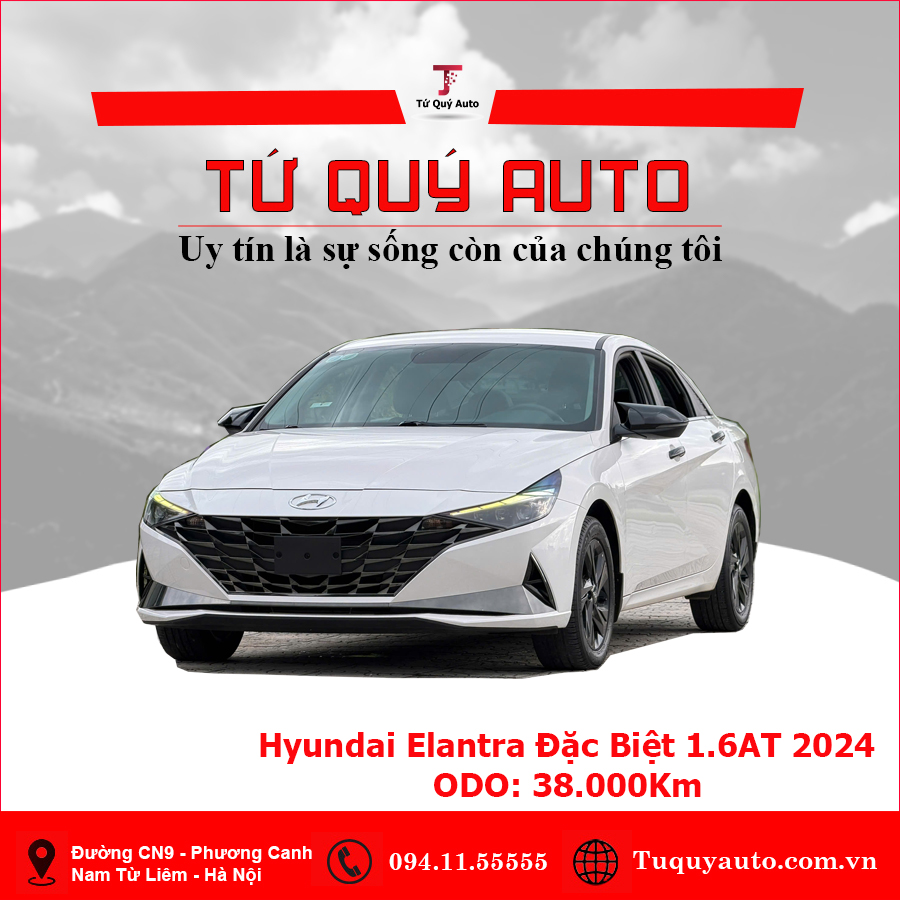 Xe Hyundai Elantra 1.6 AT Đặc biệt 2024 - Trắng