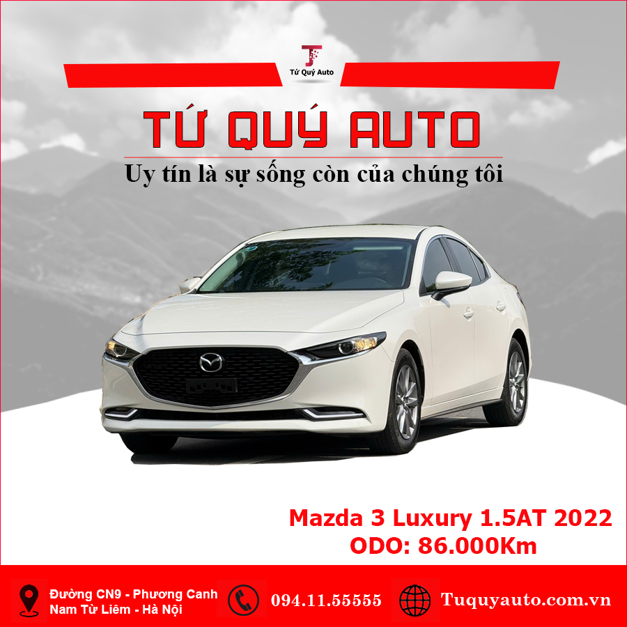 Xe Mazda 3 1.5L Luxury 2022 - Trắng