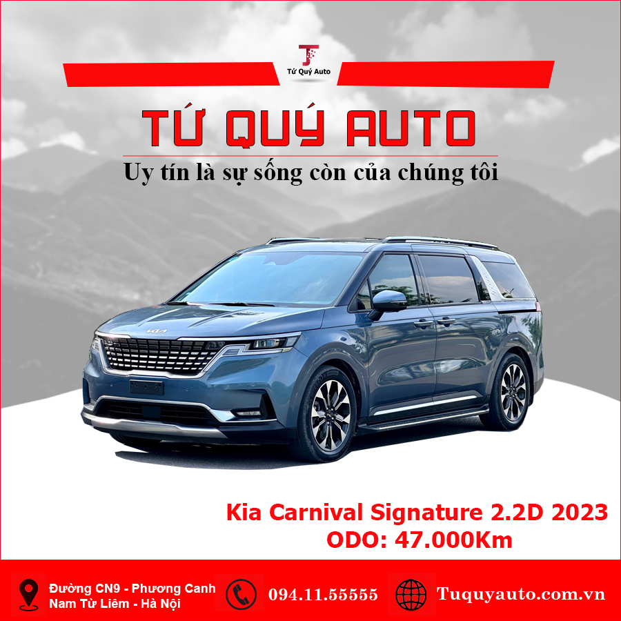 Xe Kia Carnival Signature 2.2D 2023 - Xanh