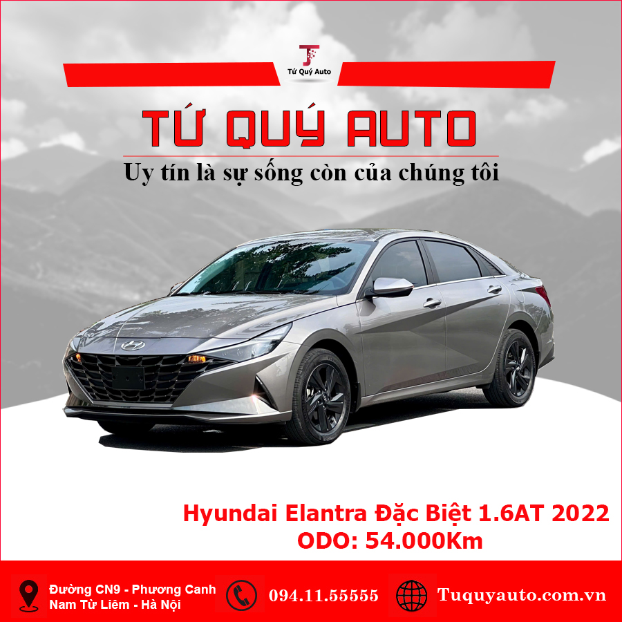 Xe Hyundai Elantra 1.6 AT Đặc biệt 2022 - Xám