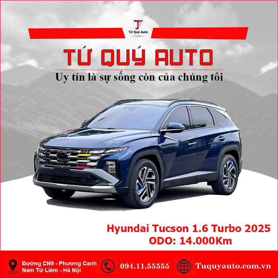 Xe Hyundai Tucson 1.6 AT Turbo HTRAC Đặc biệt 2025 - Xanh