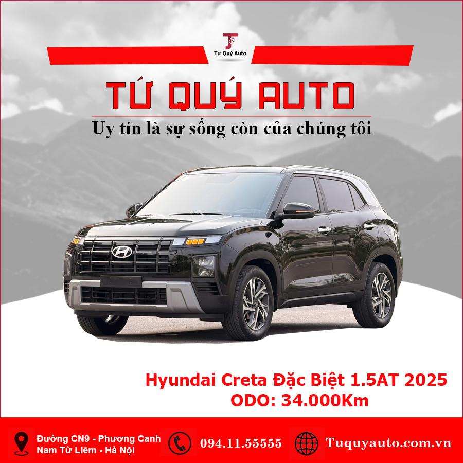 Xe Hyundai Creta Đặc biệt 1.5 AT 2025 - Đen