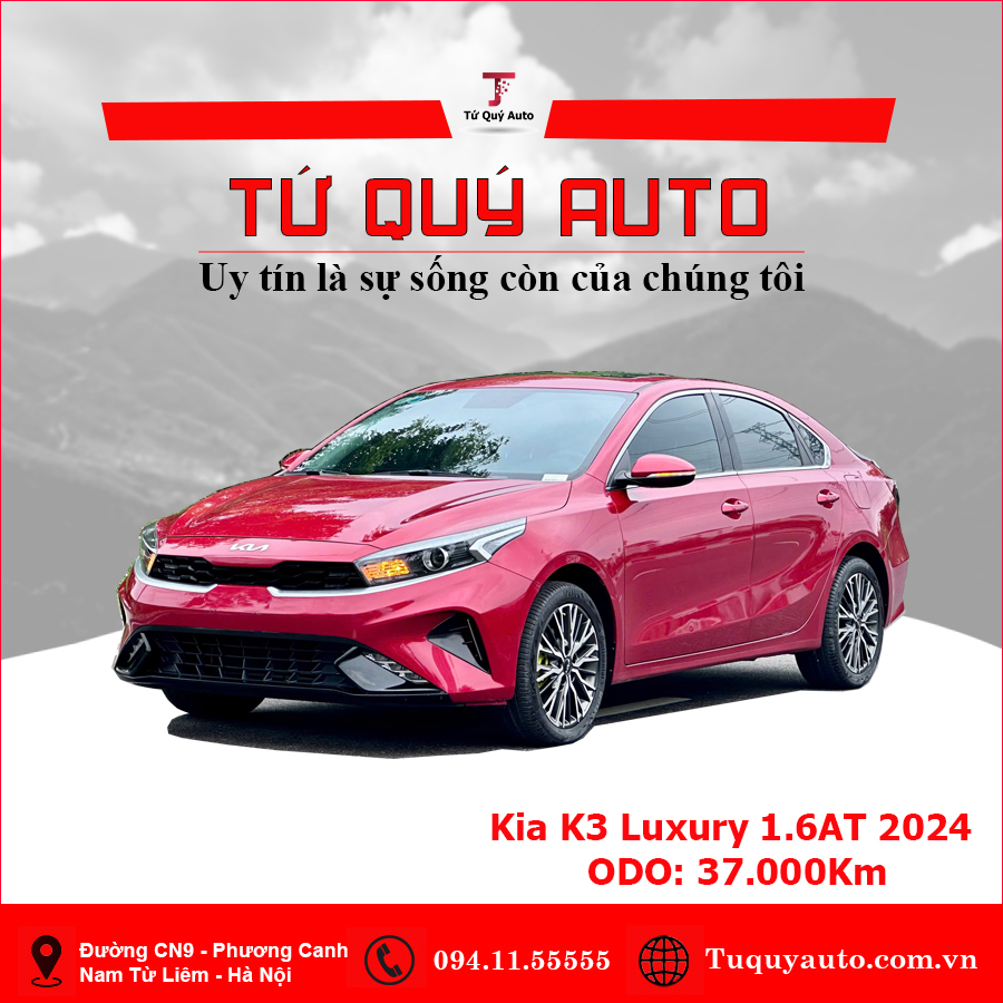 Xe Kia K3 Luxury 1.6 AT 2024 - Đỏ