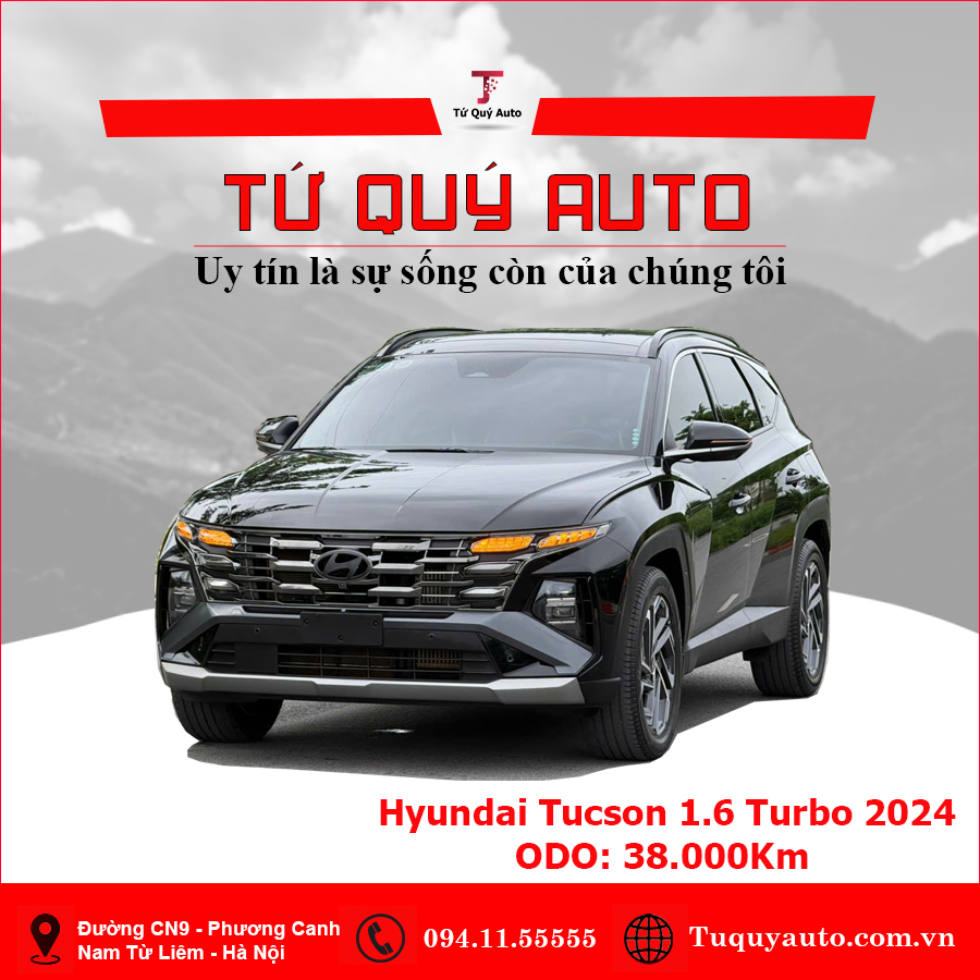 Xe Hyundai Tucson 1.6 AT Turbo HTRAC Đặc biệt 2024 - Đen