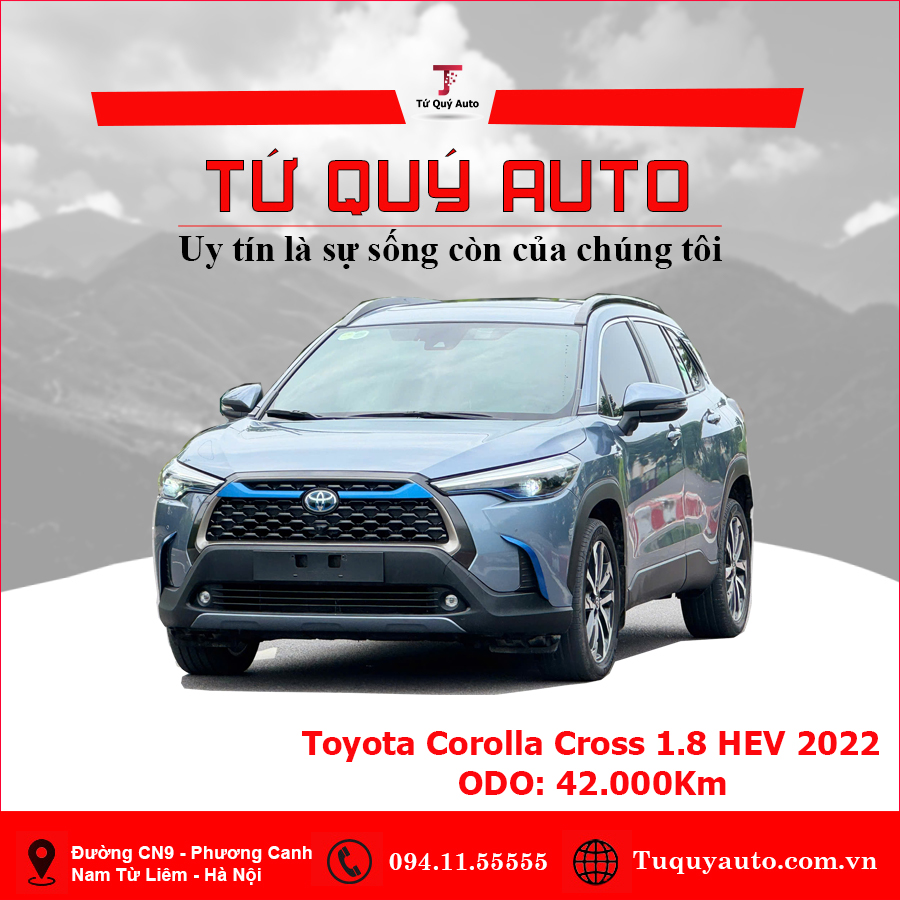 Xe Toyota Corolla Cross 1.8HV 2022 - Xanh